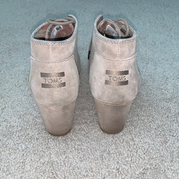 TOMS Kala Wedge Suede Bootie Sz 10 - Picture 6 of 9